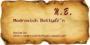 Modrovich Bottyán névjegykártya